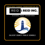 Reid-Reid INC School Bus Rentals Calvert County Public School Logo